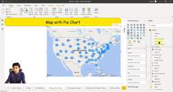 Business Intelligence with Microsoft Power BI - with Material - Creating a Map with a Pie Chart Instructional Video