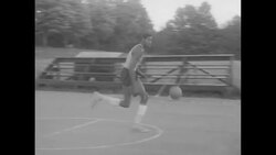 High school basketball center Wilt Chamberlain playing in resort basketball league in Monticello, NY News Clip