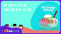 Ice Cream Sunday Song for Kids | Teach Days of the Week to Children | The Kiboomers Instructional Video