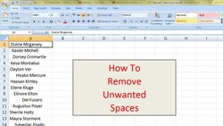 Removing Unwanted Spaces in Excel Instructional Video