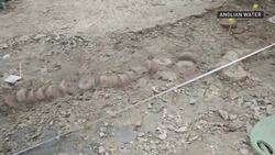 Drone footage shows huge sea reptile fossil News Clip