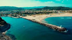 Aerial view of Ağva Stock Footage