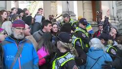 Anti-pipeline protests block roads, rail lines in B.C. News Clip