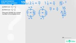 GCSE Secondary Maths Age 13-17 - Number: Fraction Problems 2 - Explained Instructional Video