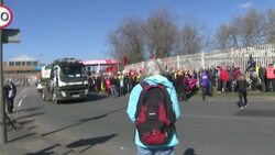 Protests at Port of Liverpool at P&O sackings News Clip