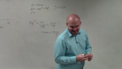 Pre calc unit 3 Find the missing radius given arc length and an angle in degrees Instructional Video