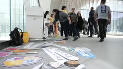 Climate change protesters at Democratic Conference News Clip
