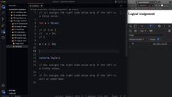 Modern JavaScript from the Beginning - Second Edition - Logical Assignment Instructional Video
