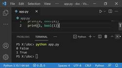 The Ultimate Guide to Python Programming With Python 3.10 - True or False Values Instructional Video