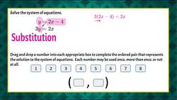 Solve the System of Linear Equations Using Substitution Instructional Video