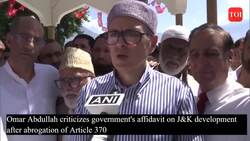 Article 370: Omar Abdullah criticizes government's affidavit on J&K development, says normalcy prevailed in Kashmir News Clip