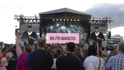 Ariana Grande's manager speaks at One Love Manchester News Clip
