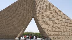Egypt, Cairo - Unknown Soldier and Anwar al-Sadat Grave Memorial Stock Footage