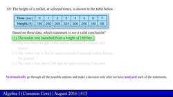 Regents Exam: Algebra I August 2016 (Problem 13 of 37) Instructional Video