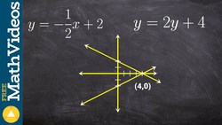 How do we do substitution to solve y = -(1/2)x+2 , x=2y+4 Instructional Video