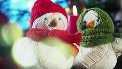 Cozy Christmas in knitter's house Stock Footage