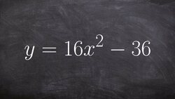 Solve by factoring when a difference of two squares Instructional Video