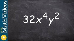 How to use a factor tree to factor find the linear factorization of a term, 32x^4 y^2 Instructional Video