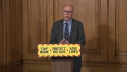 CLEAN: Interior daily presser on Covid-19 from Downing Street with Matt Hancock, Professor John Newton and Professor Steve Powis on 1st of May 2020 in London, United Kingdom News Clip