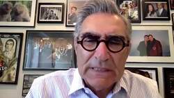 Eugene Levy playing guitar again, trying to convince wife to play cribbage News Clip