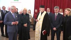 The Prince of Wales and Duchess of Cornwall visit Ukrainian Catholic Cathedral News Clip