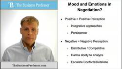 Effect of Mood and Emotions on Negotiations Instructional Video