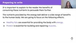 Writing the second paragraph of a persuasive advert Instructional Video