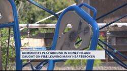 Coney Island community playground burns in a fire Instructional Video