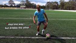 Relay drill: Body feints › In zig-zags | Soccer skills in PE (grade K-6) Instructional Video