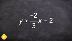 Learn how to graph a linear inequality with a negative fraction slope Instructional Video