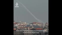 Al Jazeera’s live report as barrage of rockets is fired from Gaza News Clip