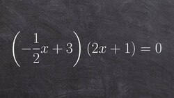 Apply zero product property to solve a factored quadratic equation Instructional Video