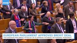 European Parliament Approves Brexit Withdrawal Agreement News Clip