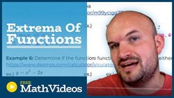 Extrema of functions Instructional Video