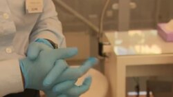 Beautician cleaning surfaces in a beauty salon News Clip