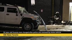 Video shows dramatic police ramming of alleged stolen Hummer News Clip