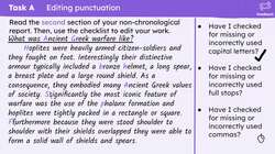 Editing the second half of a non-chronological report about Ancient Greeks Instructional Video