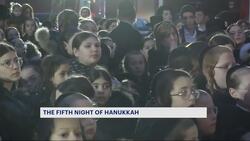 DNY lights ceremonial menorah during Borough Park Hanukkah ceremony News Clip
