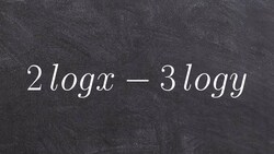 Condensing a logarithmic expression Instructional Video