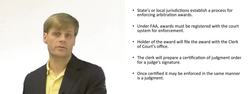 Enforcing Arbitration Awards: Procedures and Processes Instructional Video