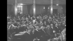 US Gen. Alfred Gruenther speaks on Radio Free Europe before a joint session of the North Dakota legislature News Clip