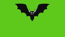 Animation of cartoon halloween bat Stock Footage