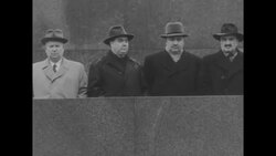 May Day military parade in Red Square in Moscow in rain News Clip