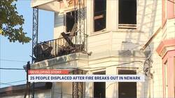 Fire at Newark home leaves 25 people displaced; 3 injured News Clip