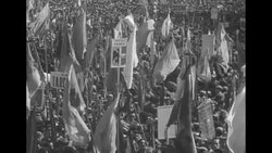 80,000 athletes gather in St. Peter's Square to perform for and listen to Pope Pius XII speak on the ethics of sport News Clip