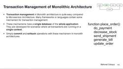 Design Microservices Architecture with Patterns and Principles - Transaction Management of Monolithic Architecture-1 Instructional Video
