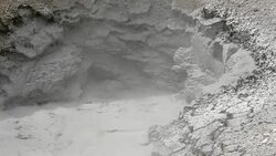 boiling water of mud volcano at hayden valley in yellowstone Stock Footage