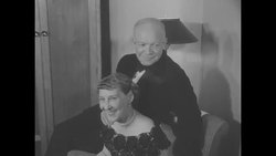 Scenes from US election night, 1952: tallying votes; winner Eisenhower; defeated candidate Stevenson News Clip