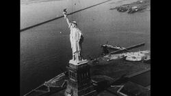 United States, 1950s: Vincent Auriol waves from ship Stock Footage
