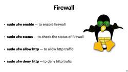 Linux Operating System: A Complete Linux Guide for Beginners - Firewall Instructional Video